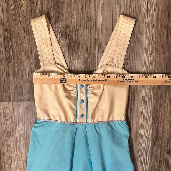 Designer Roberta Oaks Women's Knee Length Sun Dress M Teal and Cream
‎ Hawaiian - Picture 9 of 10
